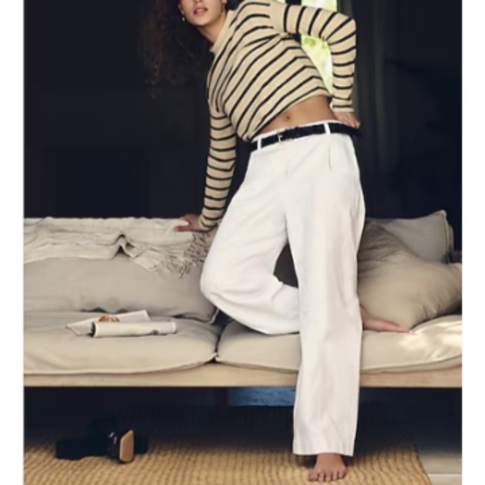 New J.Crew Cropped Bouclé Rollneck™ Sweater In Stripe